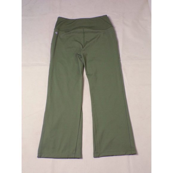Zella Studio Lite Pocket Kick Flare Crop Leggings Green Small 4-6 NEW - Picture 6 of 8